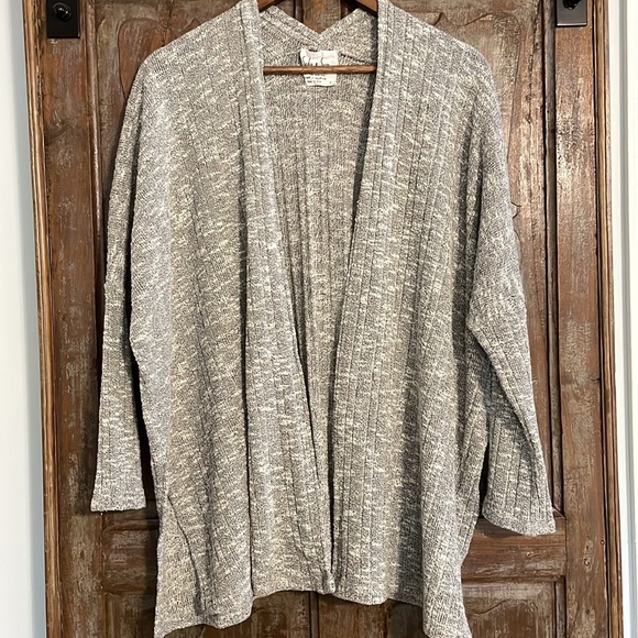 Sadie and Sage Heather Gray Knit Open-Front Cardigan - Size S - Picture 1 of 11